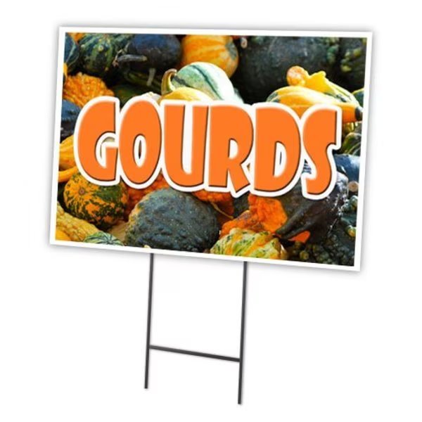 Gourds Yard Sign & Stake outdoor plastic coroplast window, C-2436 Gourds, Signmission, Mfr#: C-2436 Gourds
